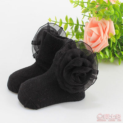 【春秋全棉純色兒童女襪小花朵女短襪甜美嬰兒寶寶童襪廠家批發(fā)】義烏市偌顏電子商務商行 - 產品庫